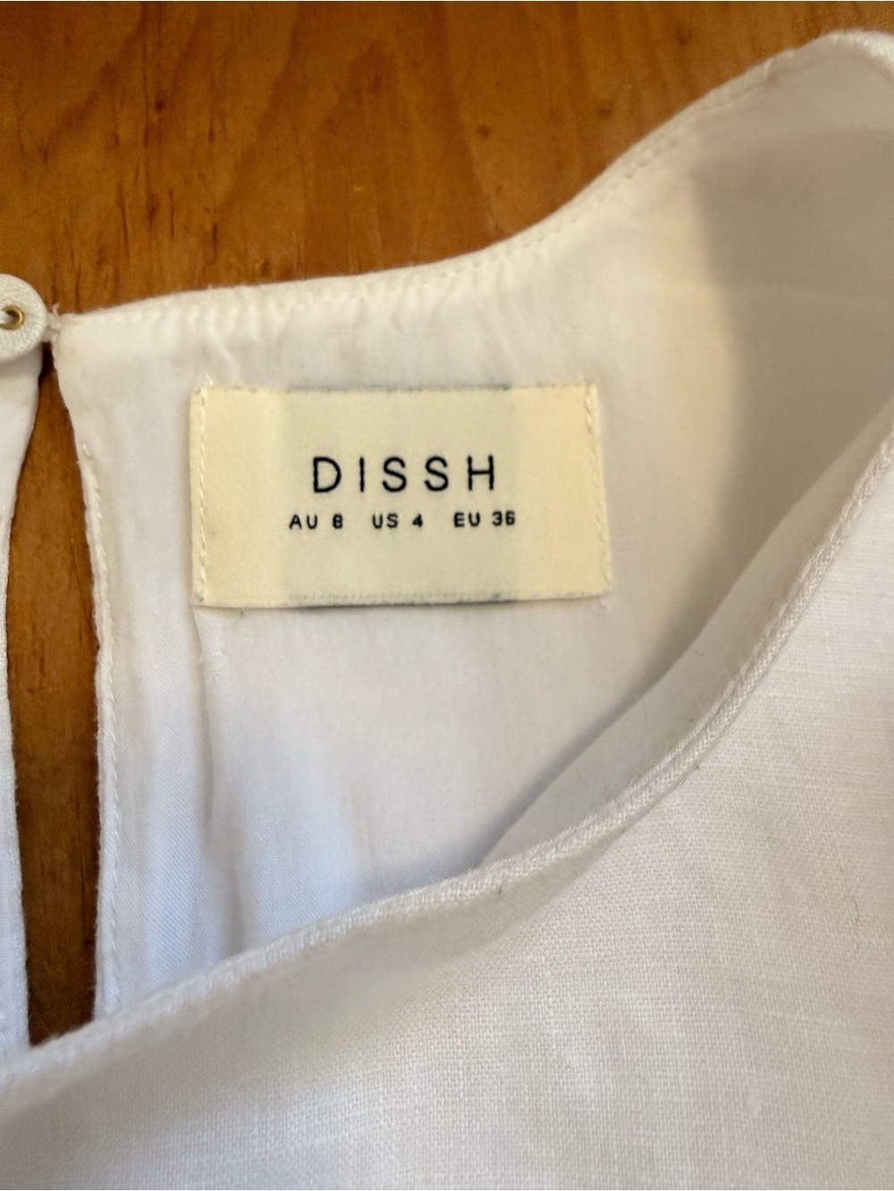 DIISH, Linen Crop Balloon Top, sz 4 - Picture 4 of 6